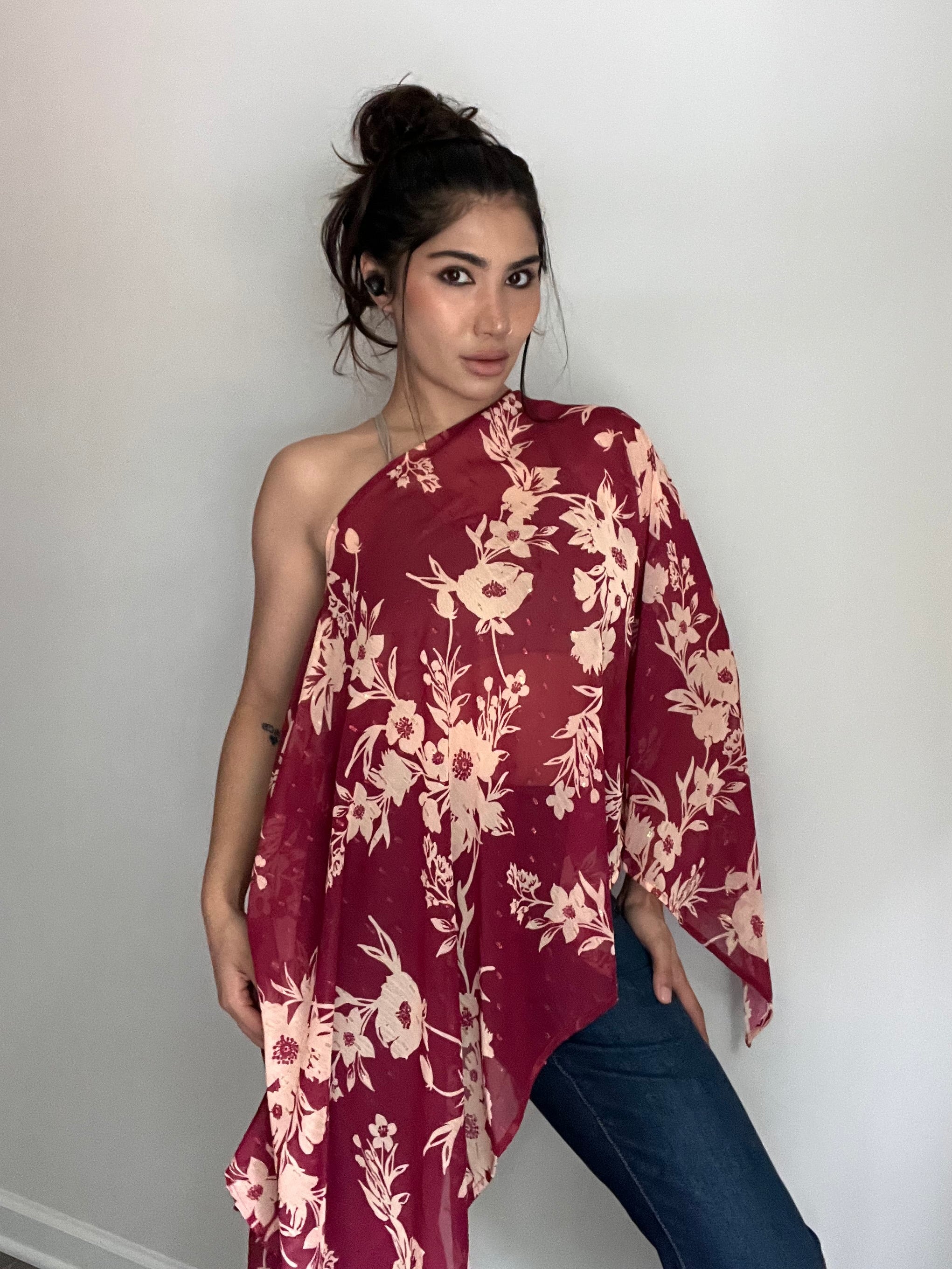 Floral Magenta Kiss Edition - The Ultimate Multiwear Poncho