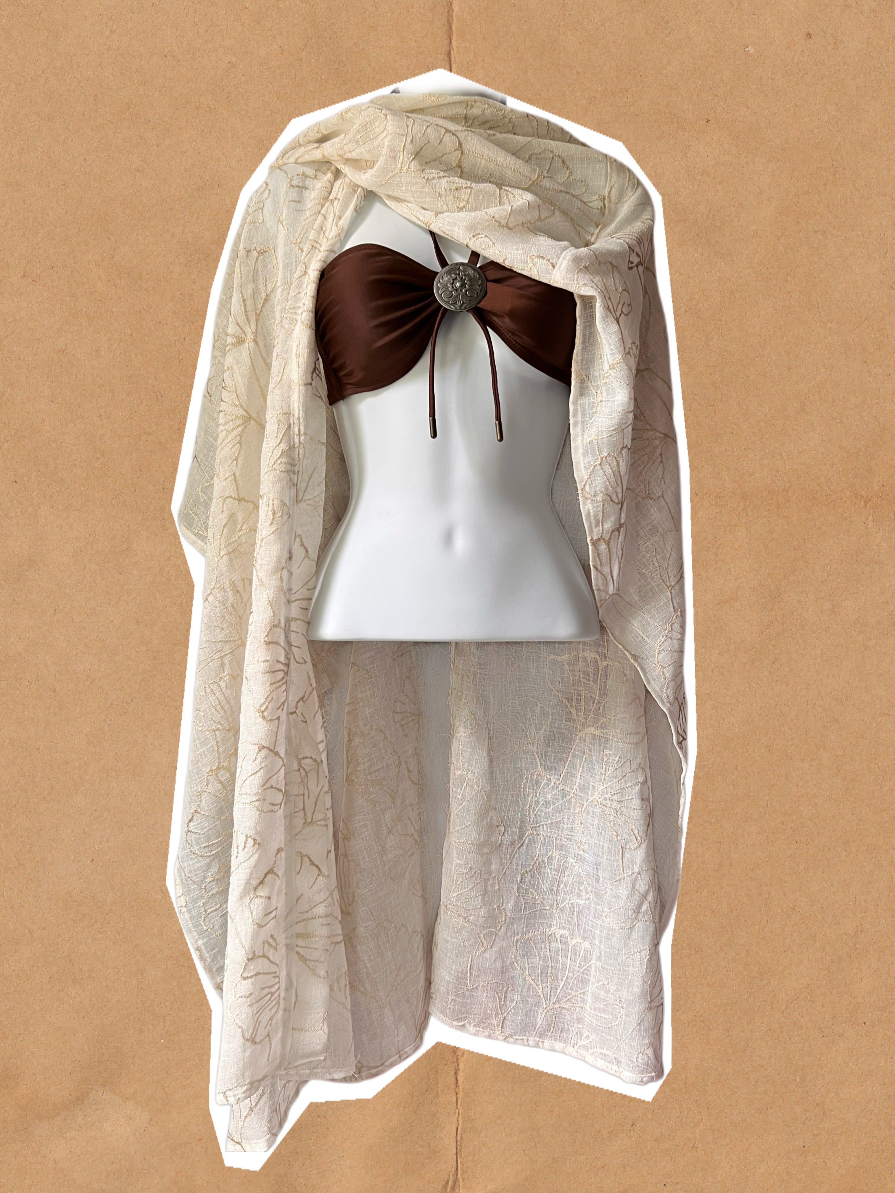 The Ginko Leaf Costal Mid Length Shawl