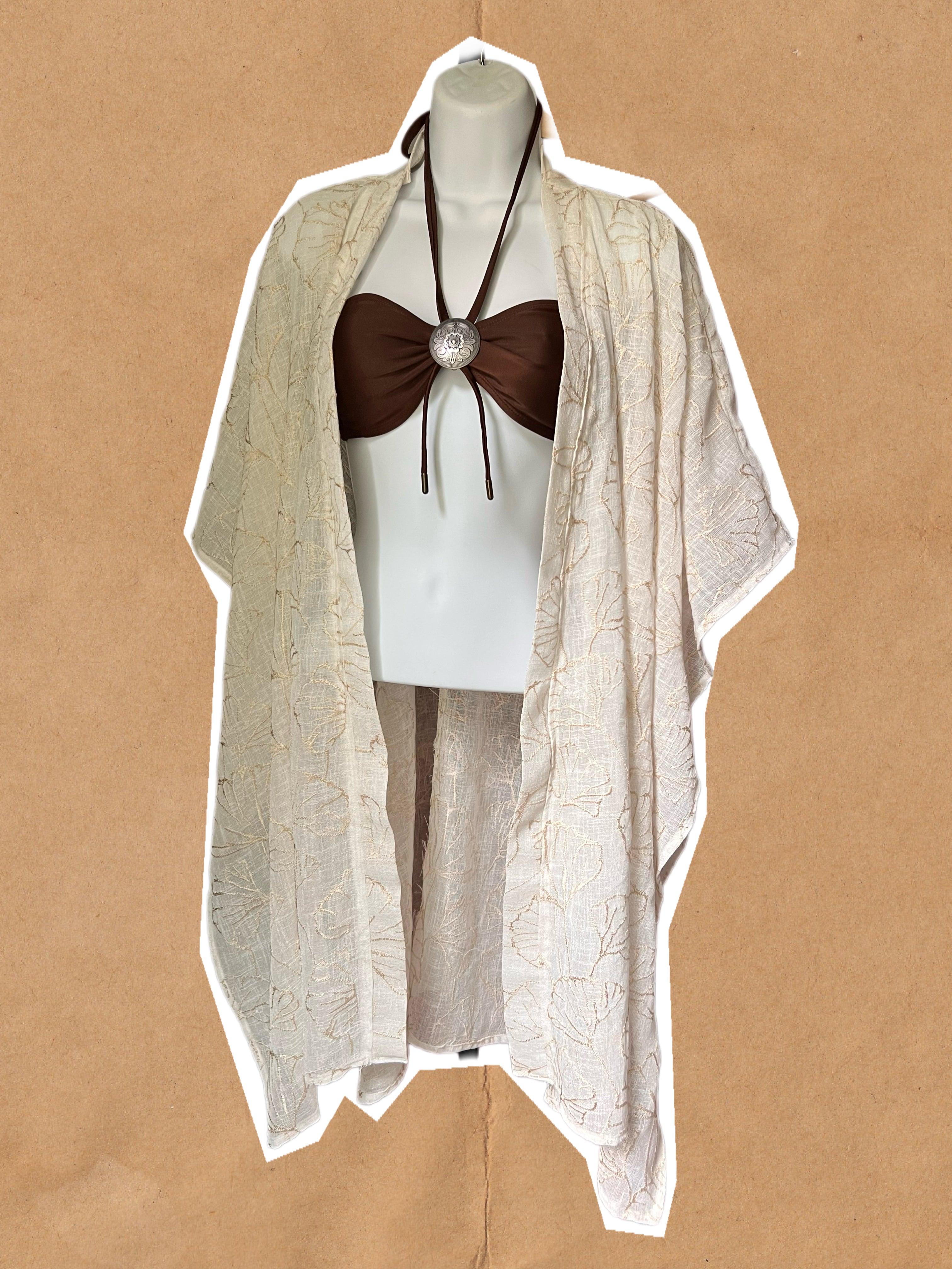 The Ginko Leaf Costal Mid Length Shawl