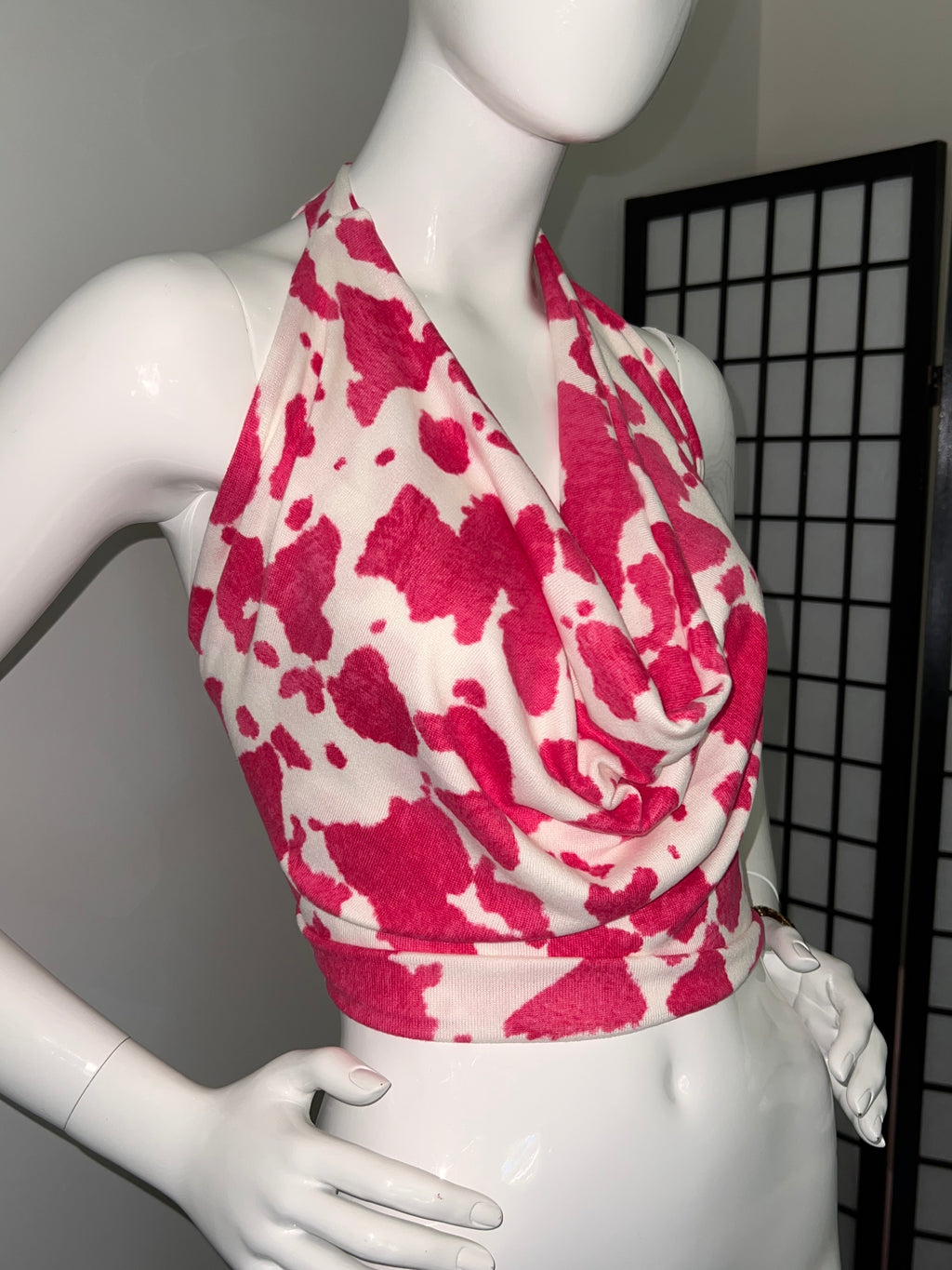 Strawberry Milk Cow Print Edition - The Ultimate Multiwear Halter top