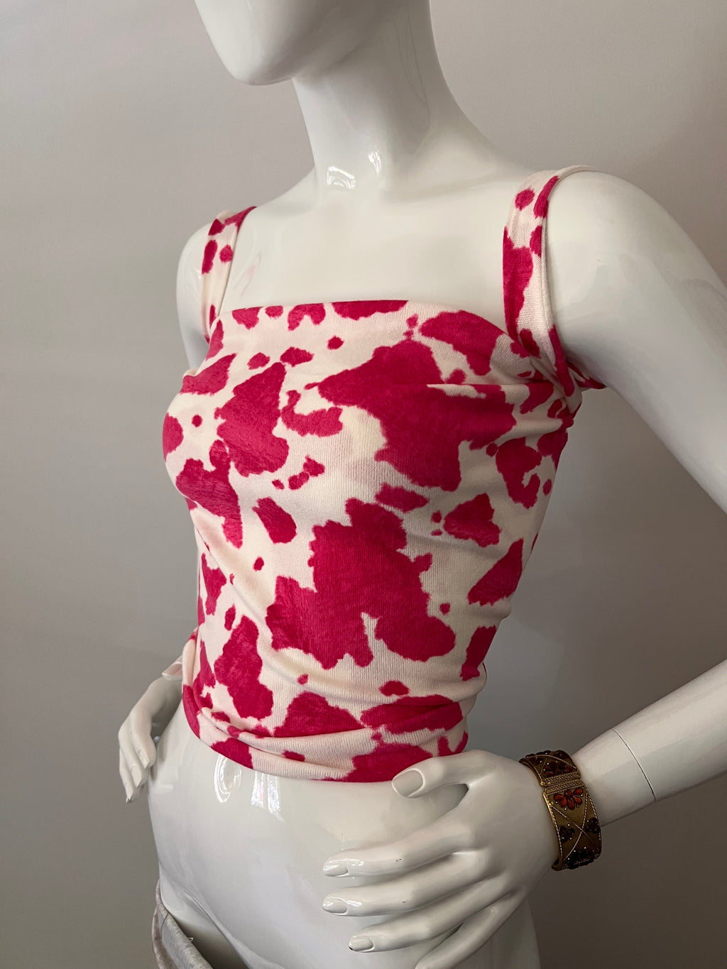 Strawberry Milk Cow Print Edition - The Ultimate Multiwear Halter top