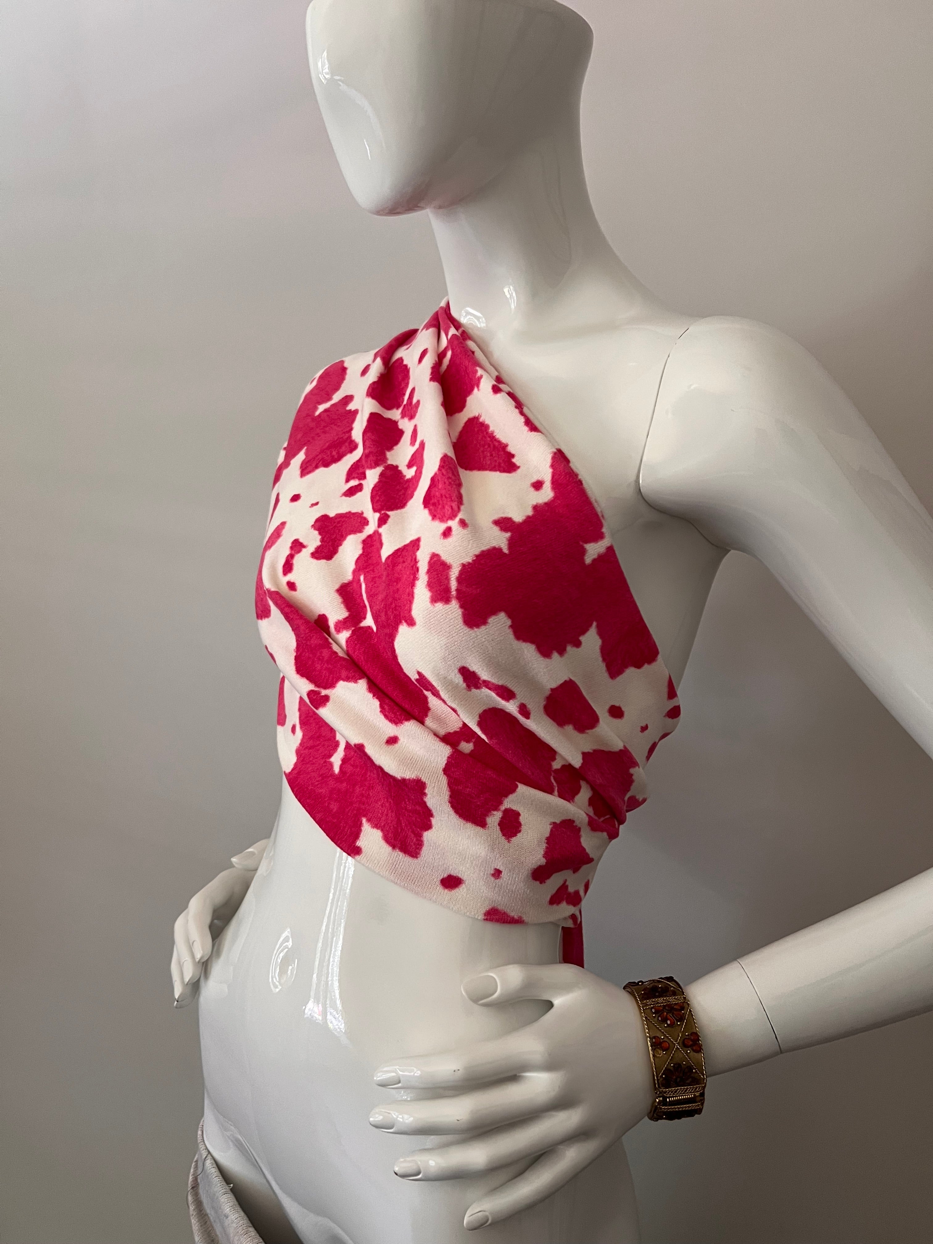 Strawberry Milk Cow Print Edition - The Ultimate Multiwear Halter top