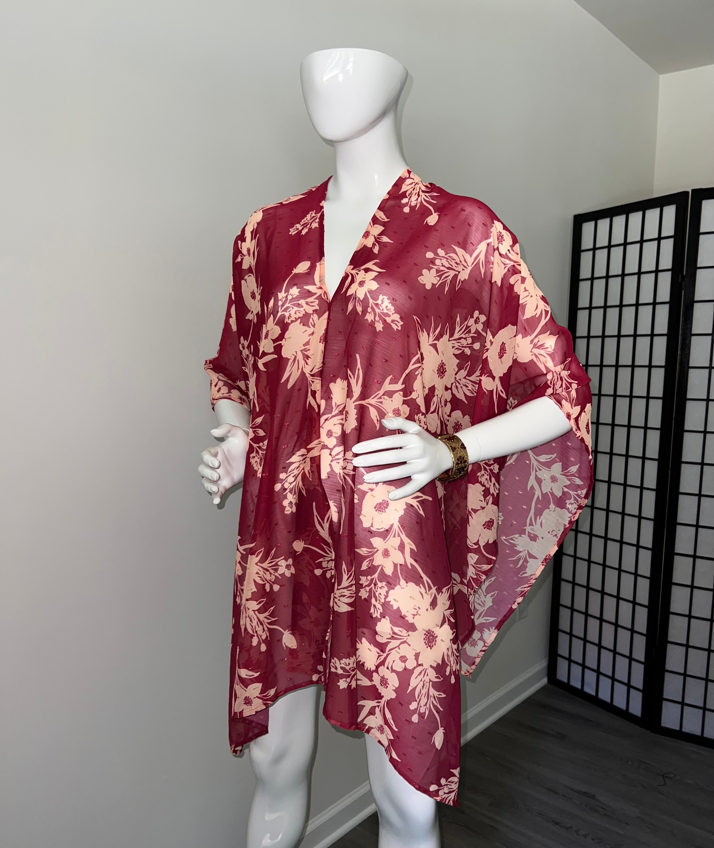 Floral Magenta Kiss Edition - The Ultimate Multiwear Poncho