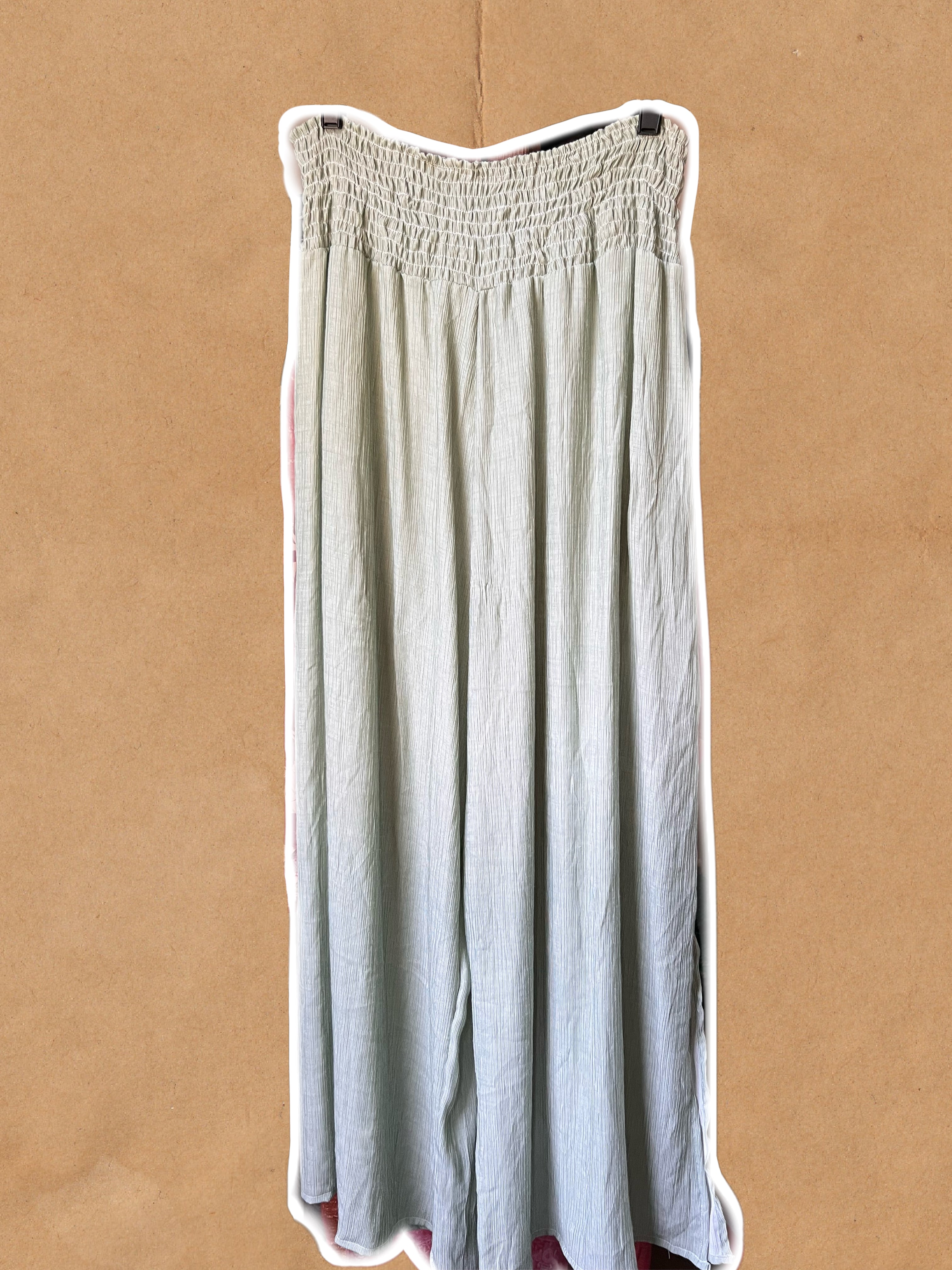 Light Moss Edition - High Stretch Waist Wide Leg Pants
