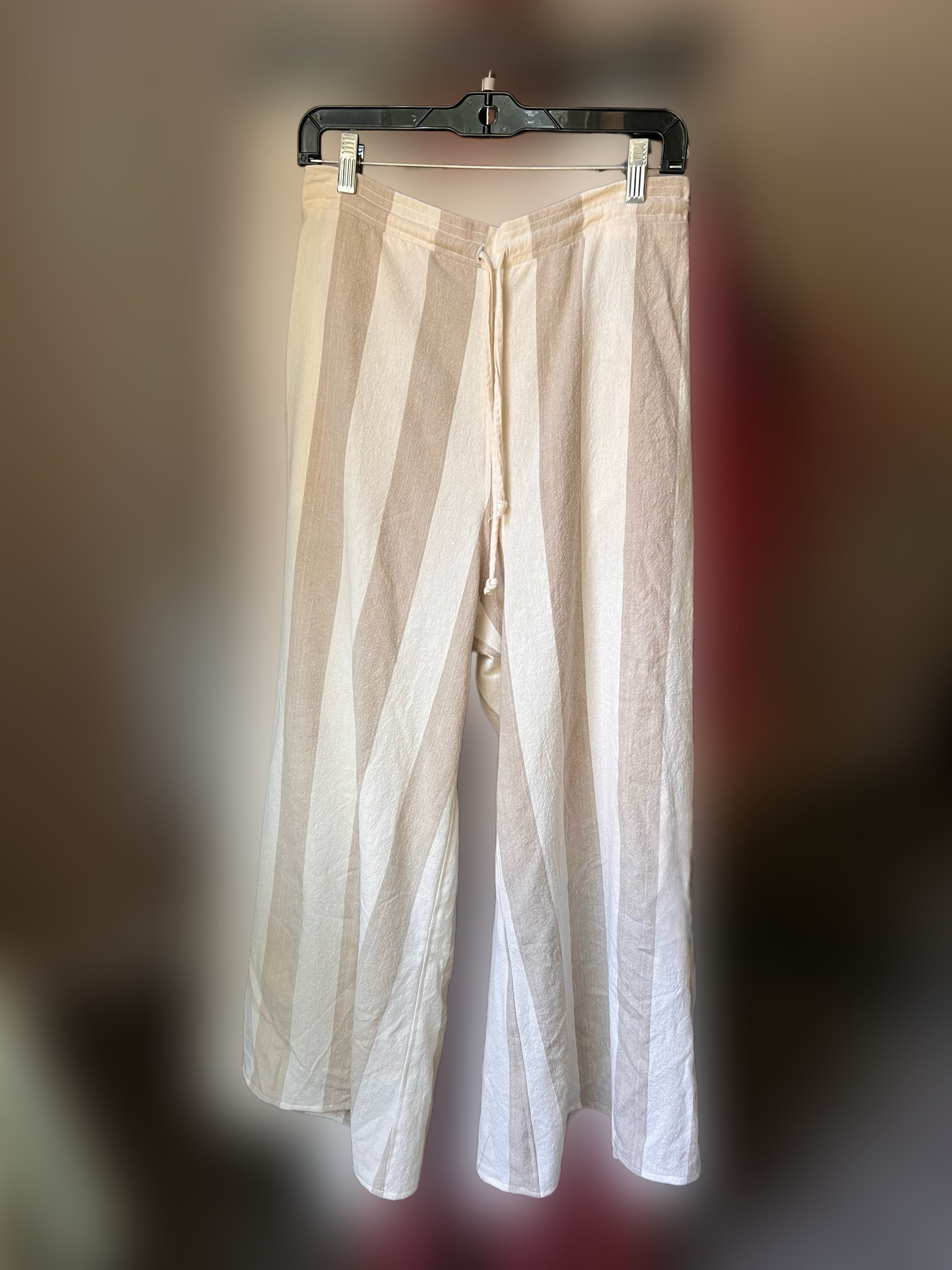 Creme Pierre Edition - Classy Wide Leg Stretch Waist Pants