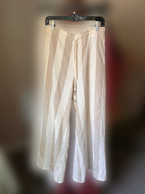 Creme Pierre Edition - Classy Wide Leg Stretch Waist Pants