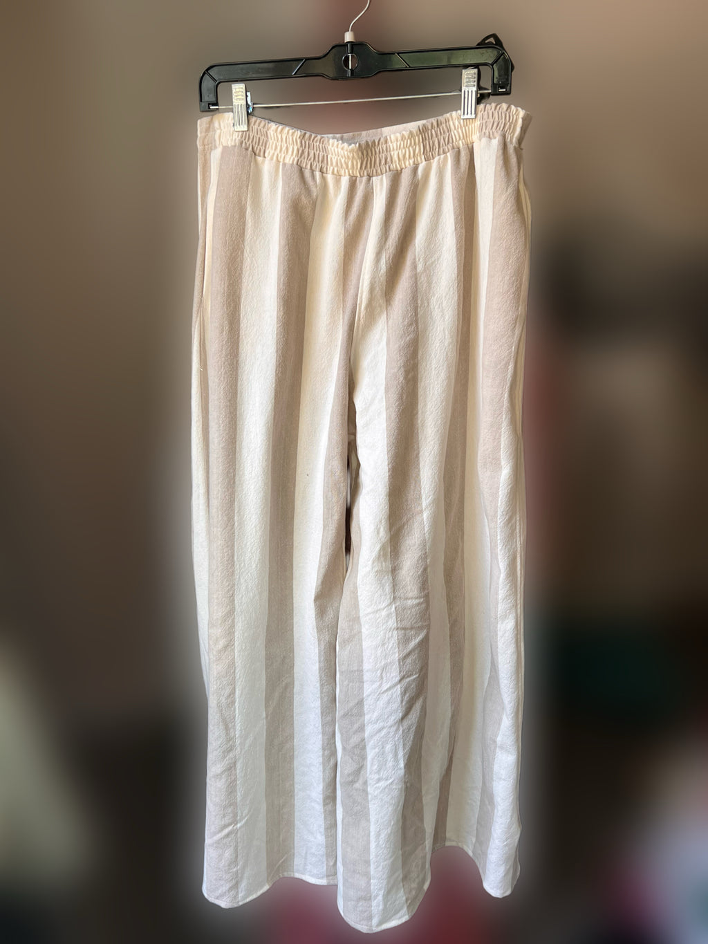 Creme Pierre Edition - Classy Wide Leg Stretch Waist Pants